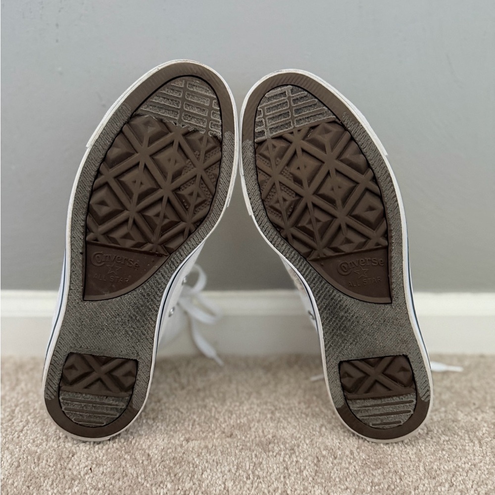 Converse White Canvas High-Tops - Picture 2 of 6